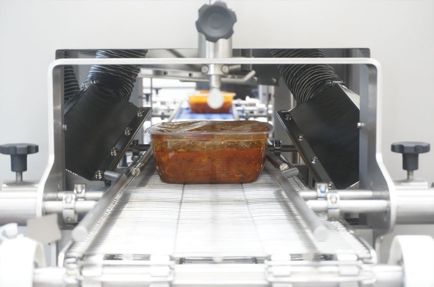360° in-line dryer for packaging lines