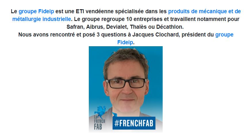 FIDEIP Group article about French Fab