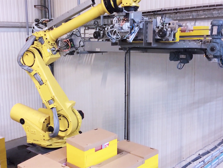 Automatic depalletiser case removal