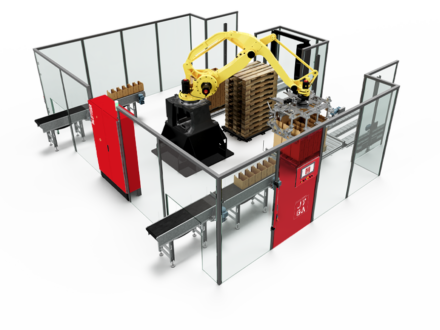 Automatic multi line palletiser