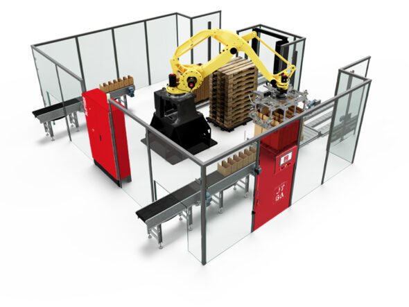 Automatic multi line palletiser