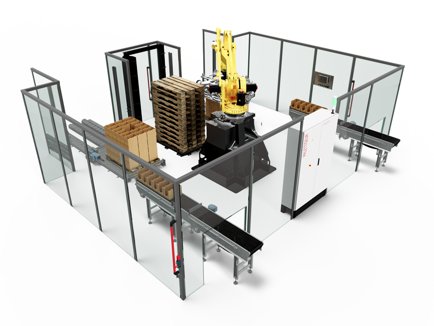 Automatic multi line palletiser view2