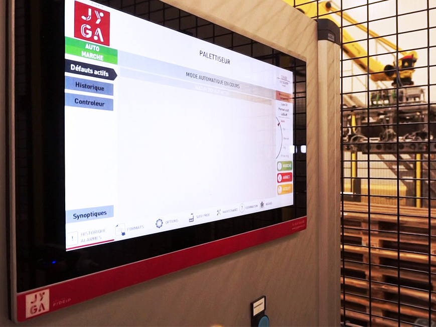 Automatic single line palletiser HMI