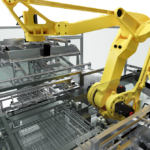 Automatic tray loader unloader inside