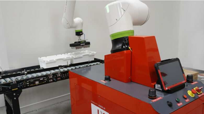 Cobot Case Packing for Stainless-Steel Trays