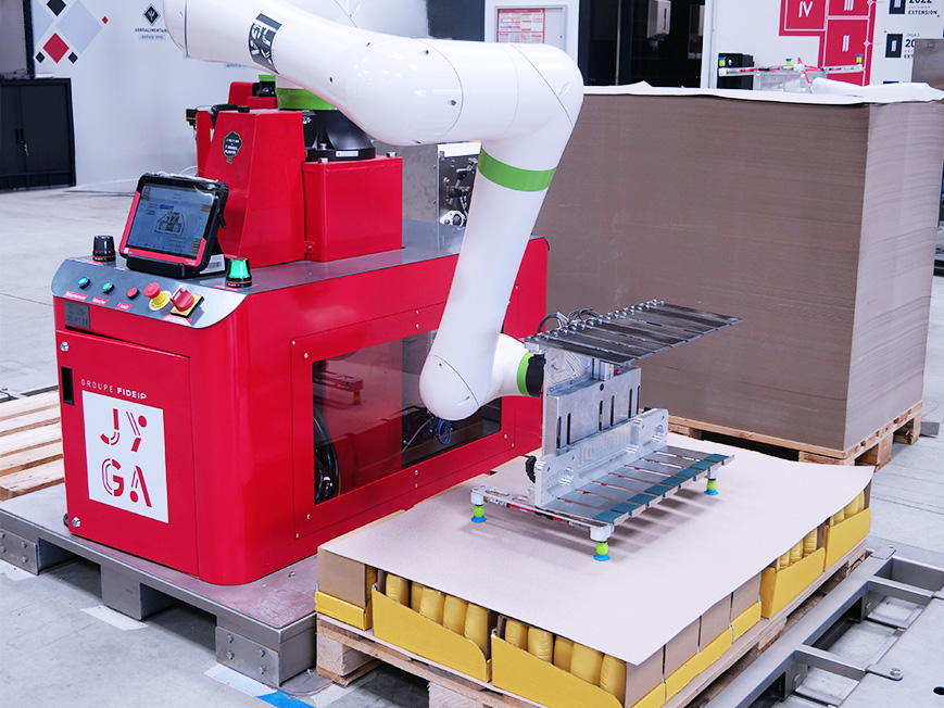 Collaborative palletiser pal’it air interlayer