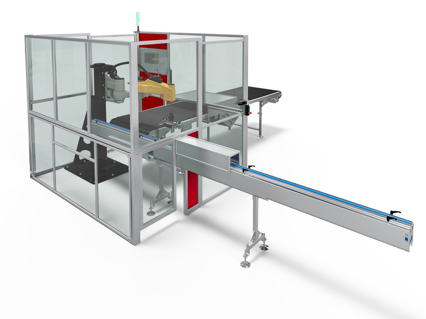Flow pack machine loading system view2