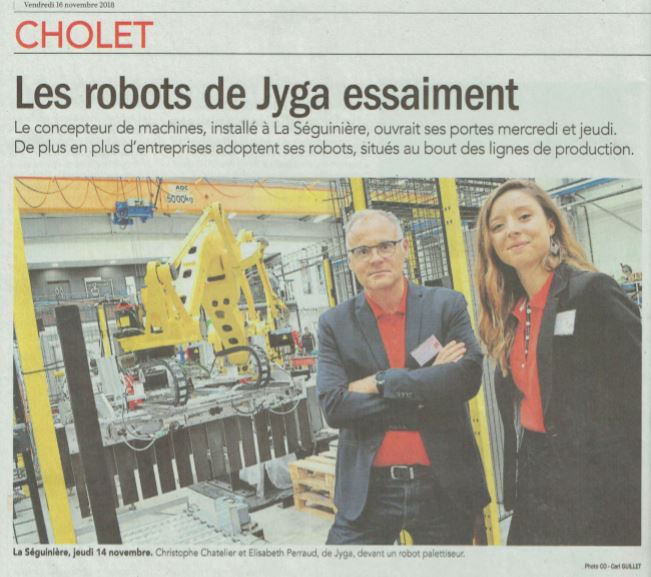 Le Courrier de l'Ouest article about JYGA