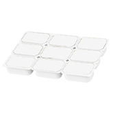 Spreadable-cheese portion trays