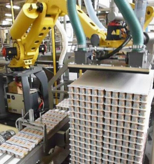 Robotic palletizing of yogurt | JYGA