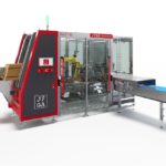 Wrap around case packer for trays
