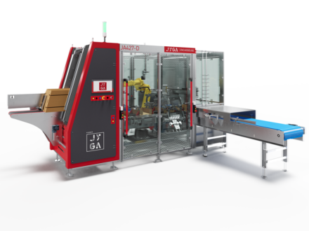 Wrap around case packer for trays